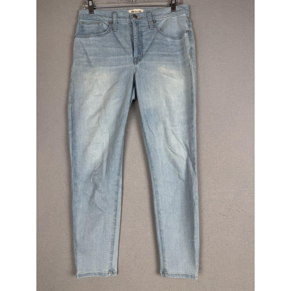 Madewell Jeans Womens 29 Light Wash 9" Mid Rise Skinny Crop Stretch Denim
